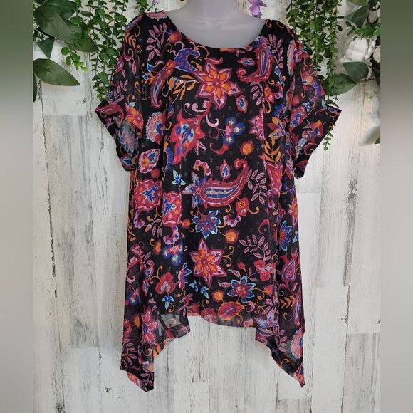 NWT Estelle Clements Asymmetrical Top 18W - Picture 2 of 10